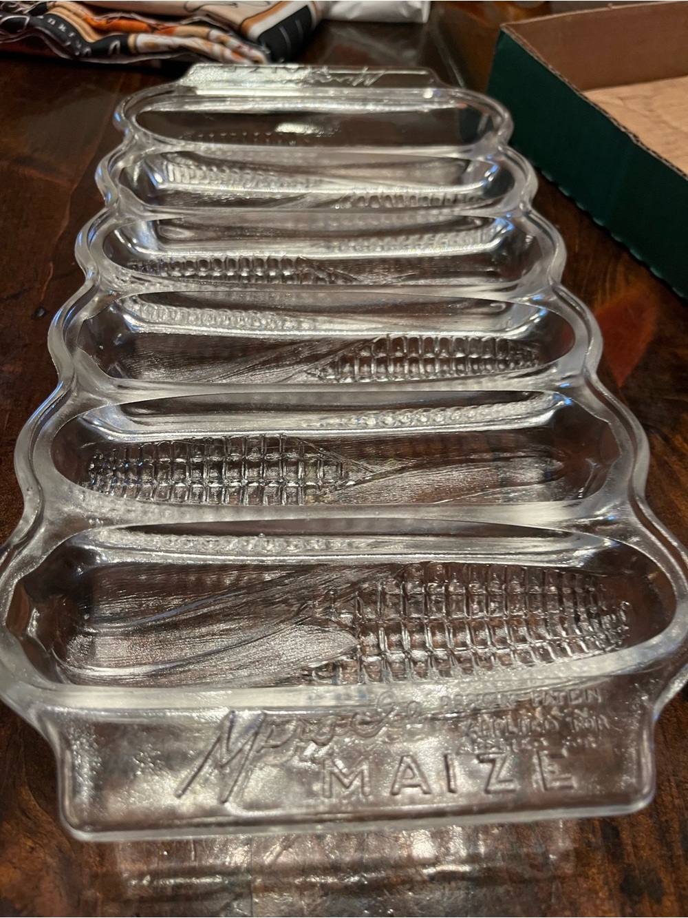 Maize Glass Corn stick baking pan- Clear
